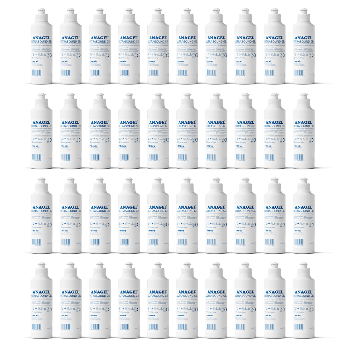 Ultrasound Transmission Gel - All Sizes Ultrasound Gel ANAGEL 250ml x 40