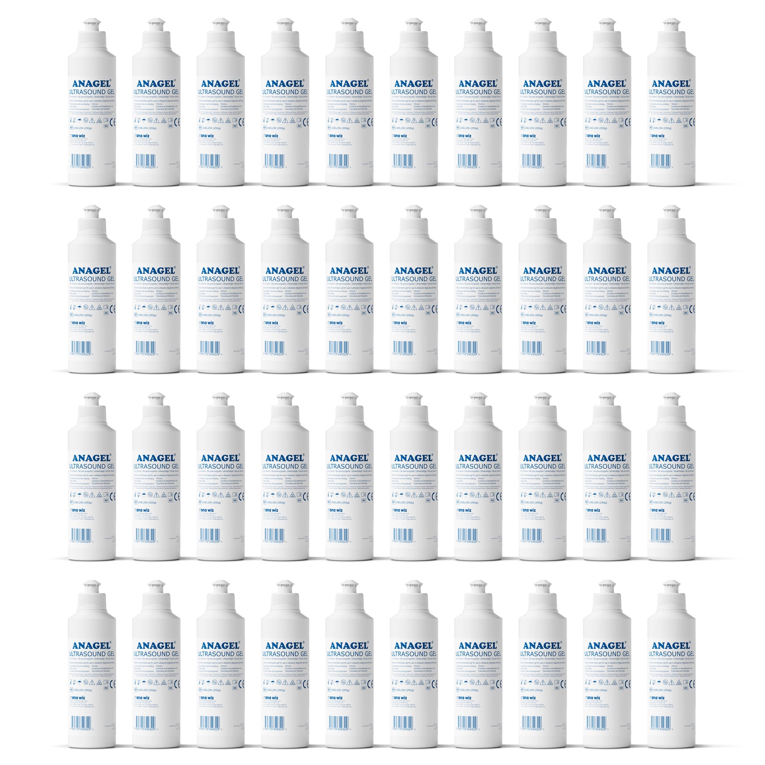 Ultrasound Transmission Gel - All Sizes Ultrasound Gel ANAGEL 250ml x 40
