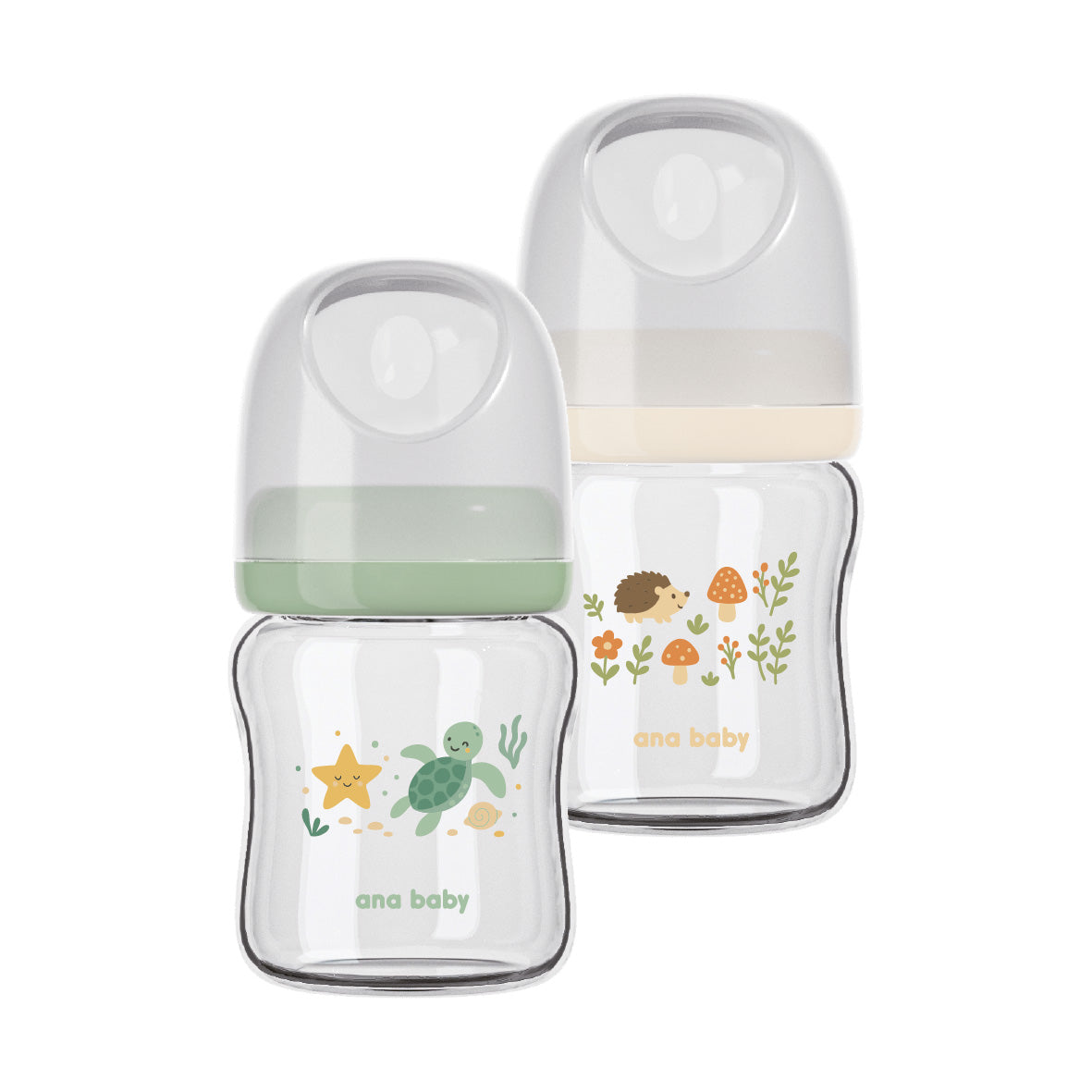 Pure Borosilicate Glass Feeding Bottles – 2 Pack Feeding Bottle Ana Baby 120ml