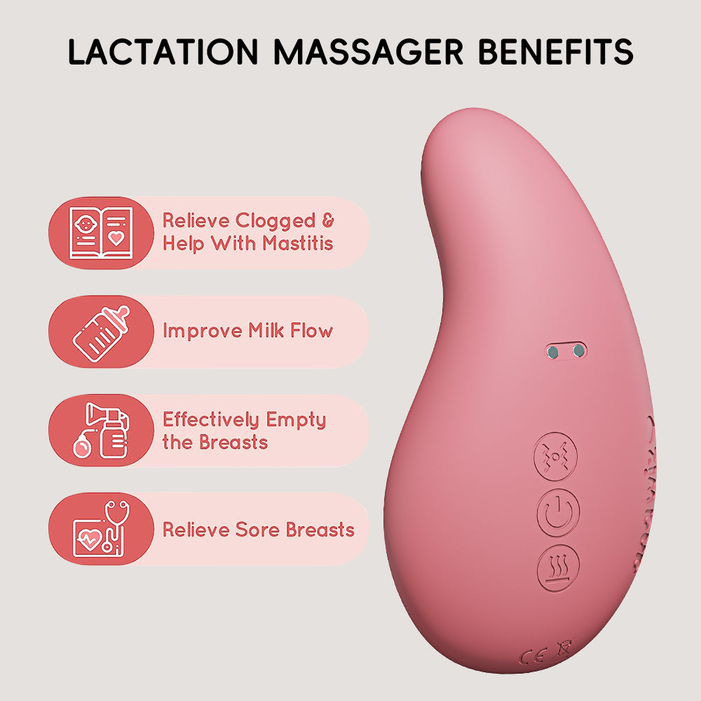 Breastfeeding Massager to Stimulate Milk Flow & Relieve Clogged Ducts Breast Feeding Accessories Ana Wiz