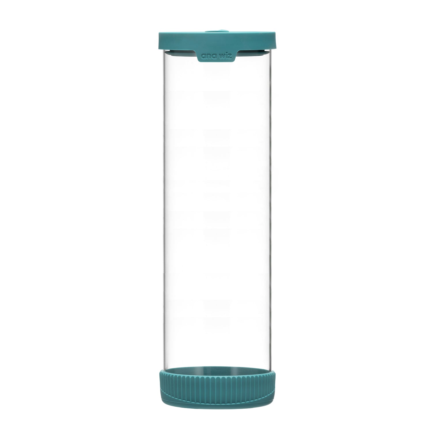 Premium Stain Resistant Borosilicate Glass Storage Jars, With Airtight Vent & Silicone Base  Ana Wiz 2000ml Teal