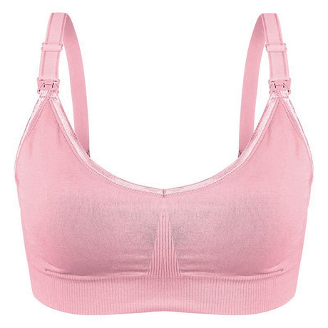 Soft & Comfortable Wireless Nursing Bra with Easy Open Clips Breast Feeding Accessories Ana Wiz Small Pink