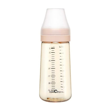 Premium PPSU Wide Neck Baby Bottle - 1 x 260ml Bottle with Teat - Designs May Vary  Spectra