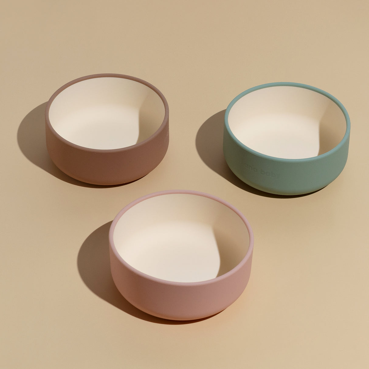 Silicone Bowls in Pastel Colours (Pack of 3) Ana Baby