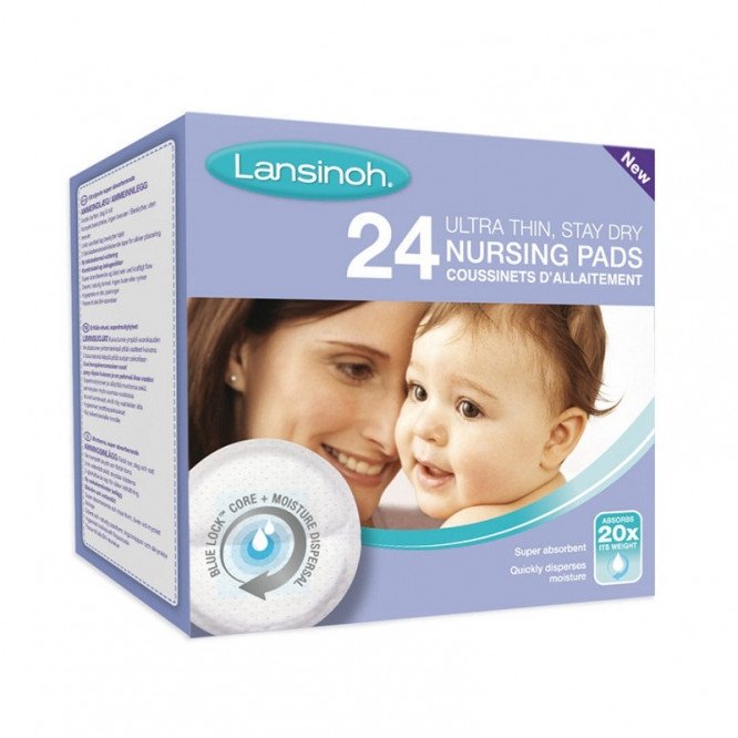 Disposable Nursing Pads - 24 - Ultra Thin, Stay Dry Breast Feeding Lansinoh