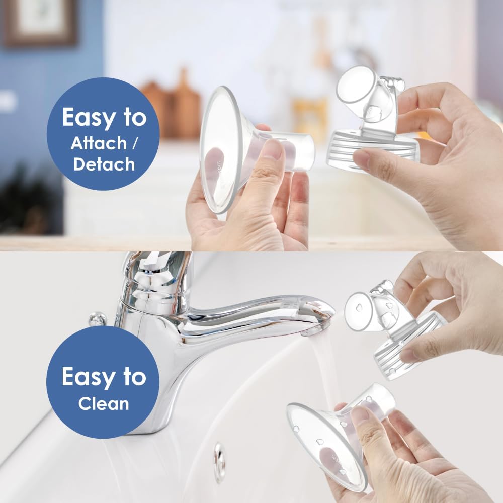 Wide Neck Pump Parts (2pc) – Compatible with Spectra S1/S2 Shields & Inserts Maymom