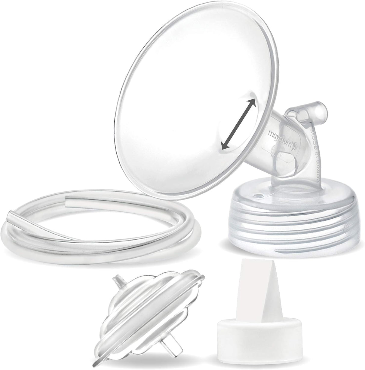 Pump Parts 1x Flange (19mm) 1 Valve 1 Tubing 1 Backflow Protector Compatible with Spectra Pump Kits & Sets Maymom