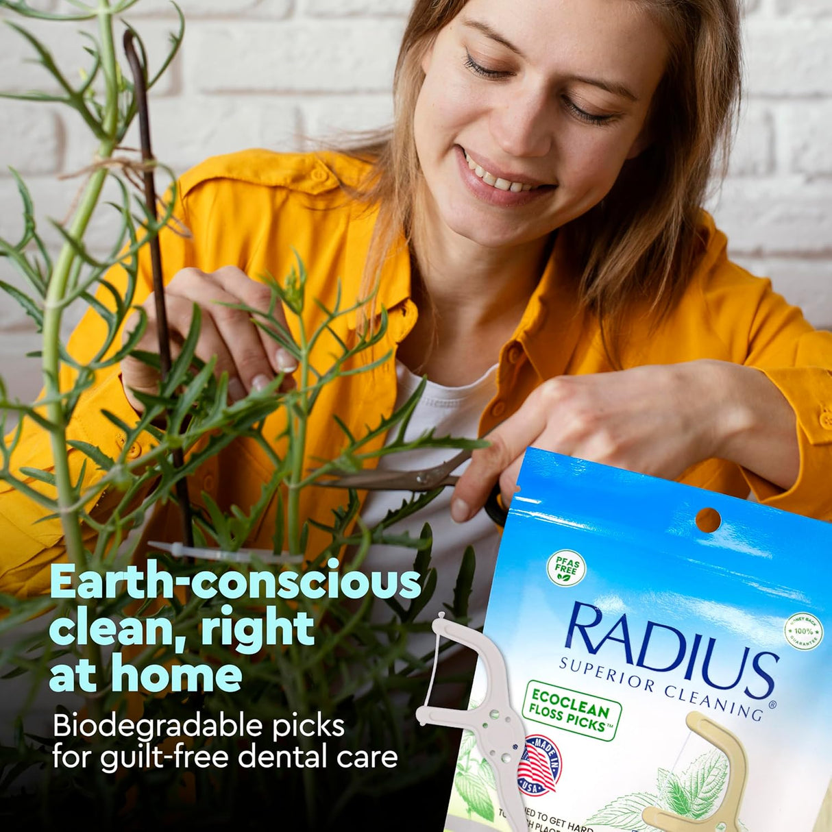 EcoClean Floss Pick Dental Floss RADIUS