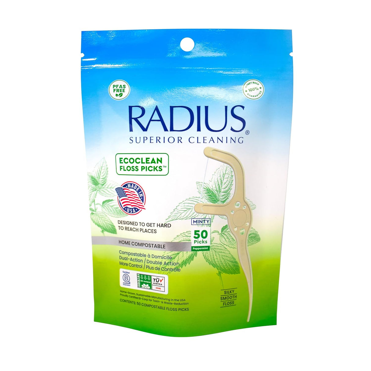 EcoClean Floss Pick Dental Floss RADIUS