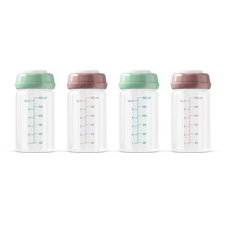 Premium Glass Breastmilk Storage Bottles, Pack of Four, 180ml Milk Storage Ana Baby