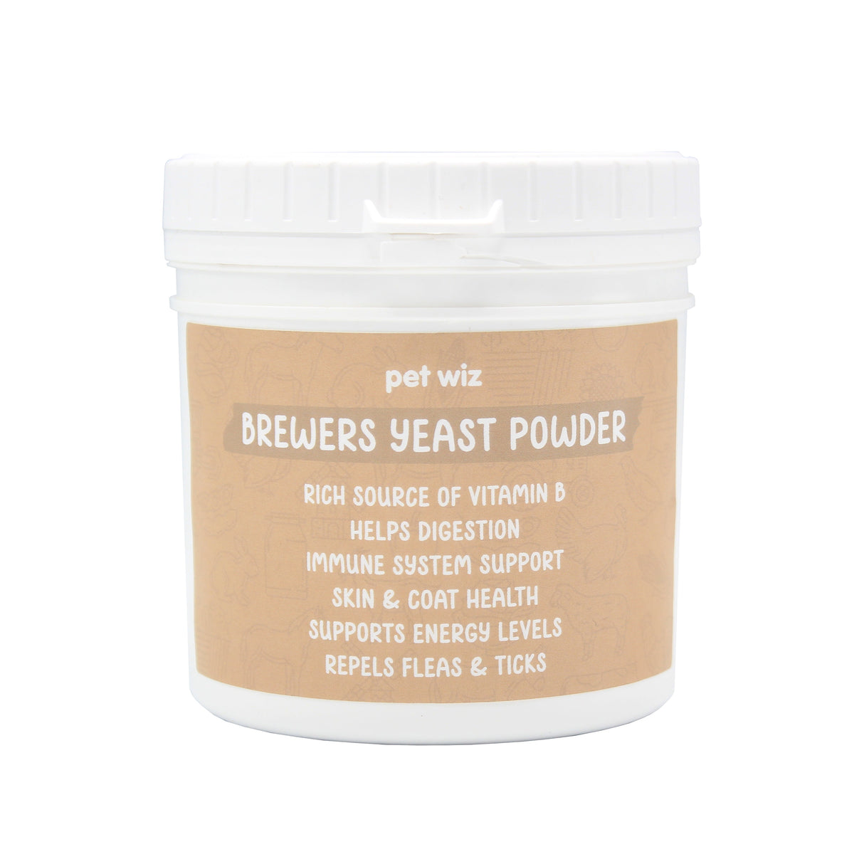 Brewers Yeast Powder for Animals Supplements Pet Wiz 250g