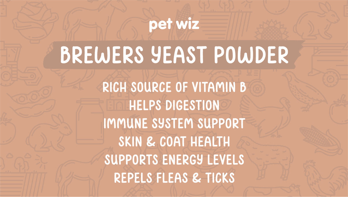Brewers Yeast Powder for Animals Supplements Pet Wiz