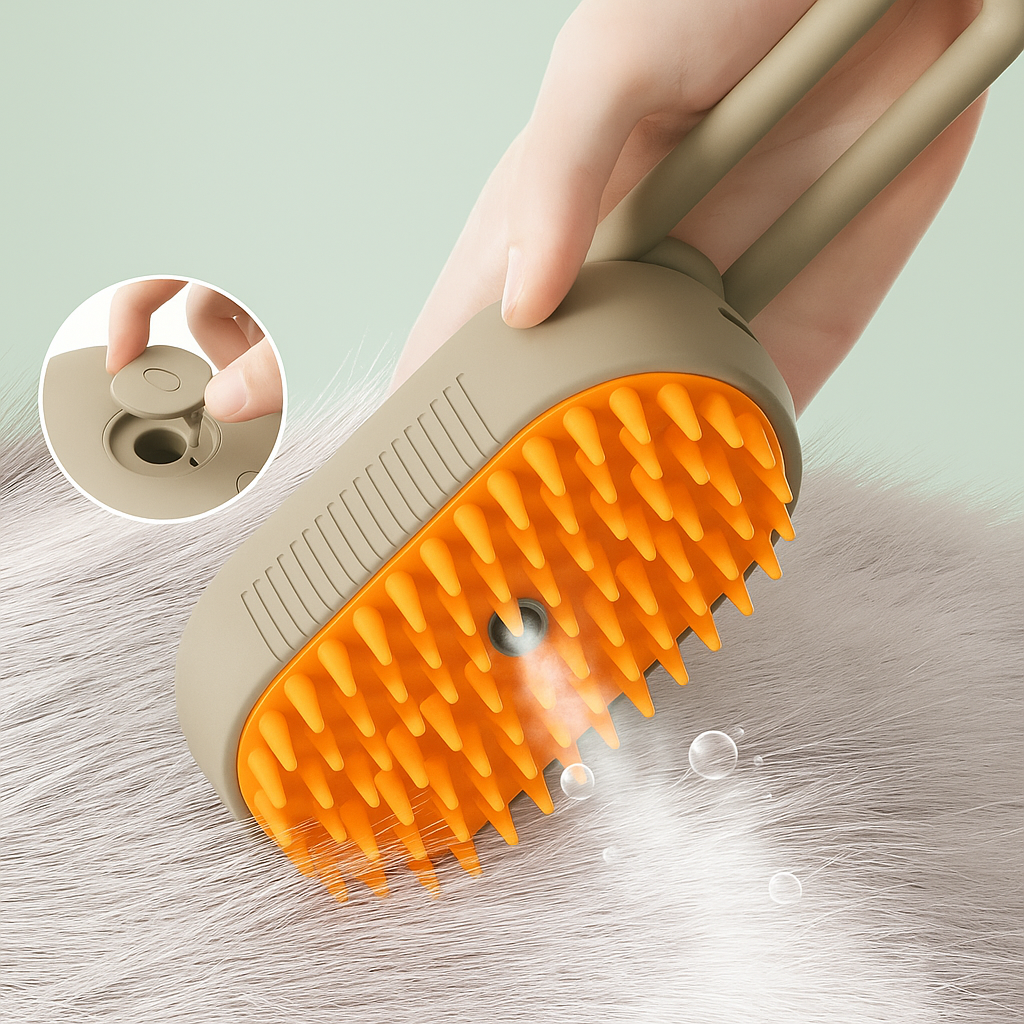 3-in-1 Rechargeable Cat & Dog Steam Grooming Brush