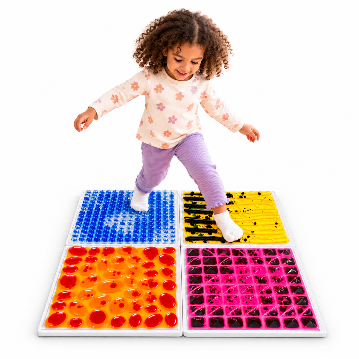 3D Sensory Floor Tiles - Pack of 4 Neuro Wiz
