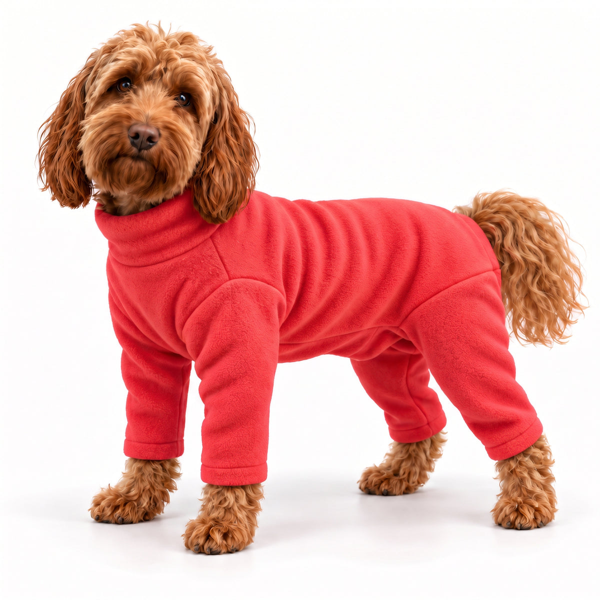 Four Legged Dog Fleece Jumpers Pet Wiz XS Coral