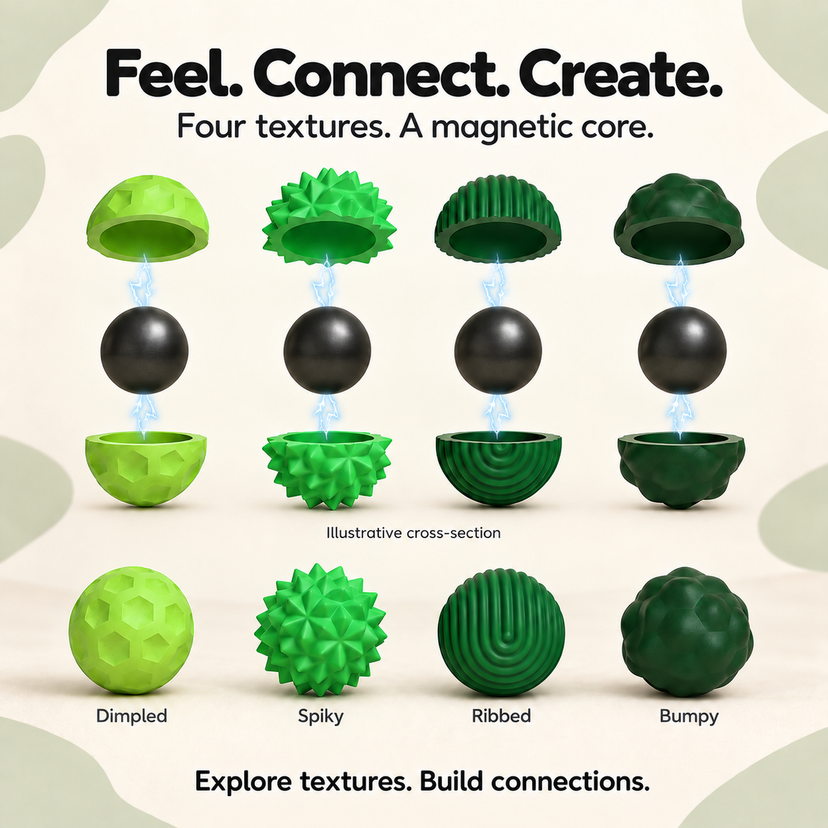 Magnetic Sensory Fidget Balls Neuro Wiz