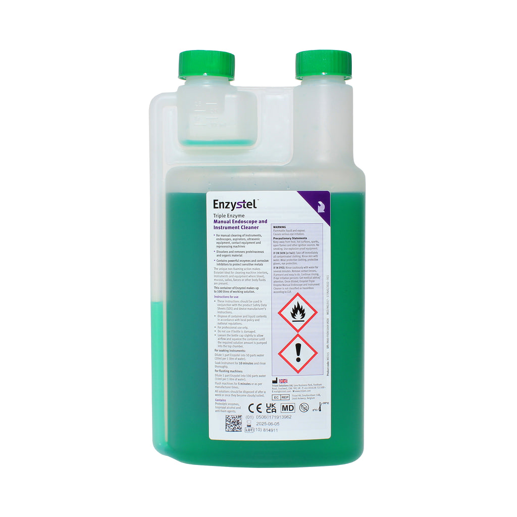 Enzystel - Triple Enzyme Instrument Disinfectant Cleaner - 1 Litre Medical Instrument Cleaner Tristel Solutions   