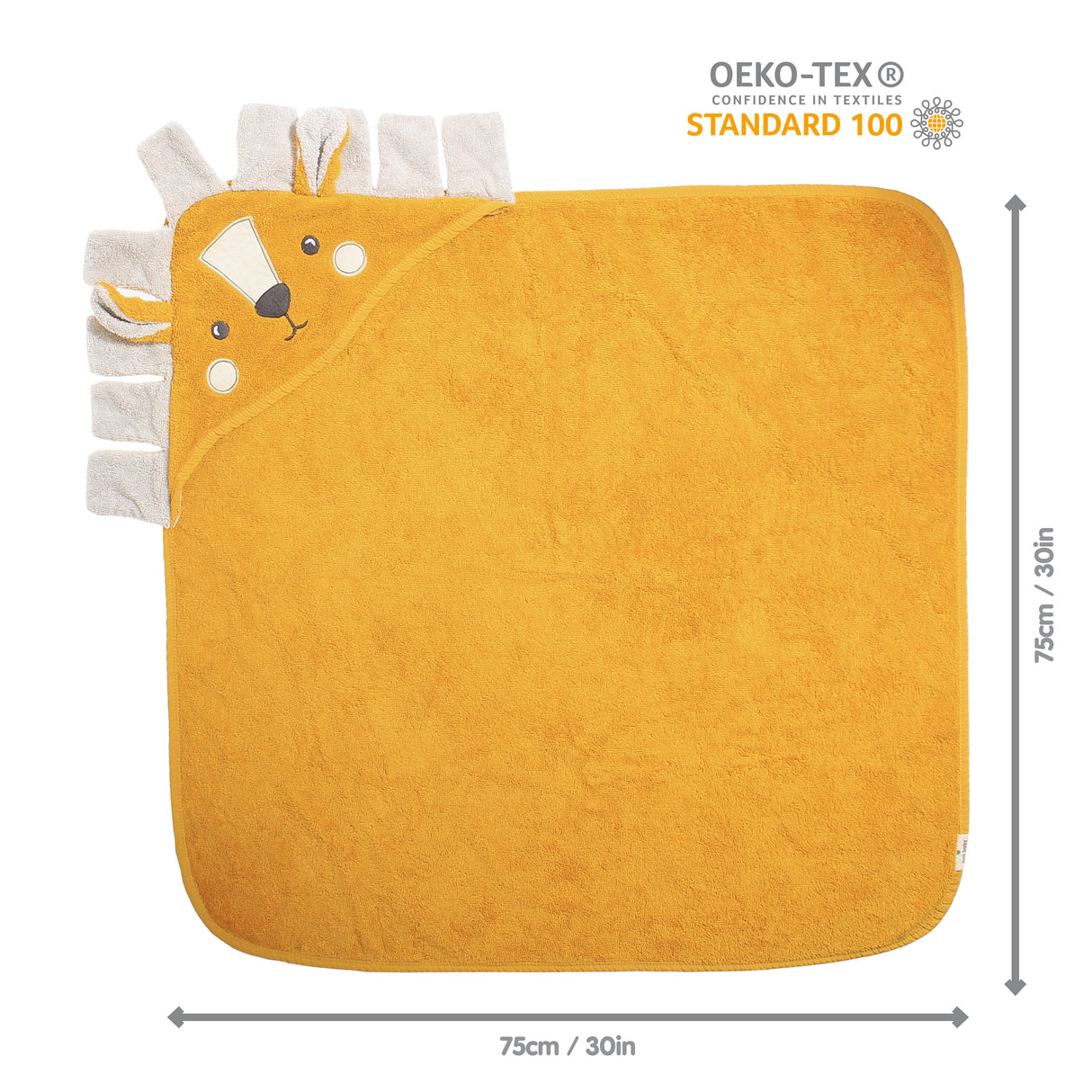 100% Organic Cotton Hooded Baby Bath Towel  Ana Baby