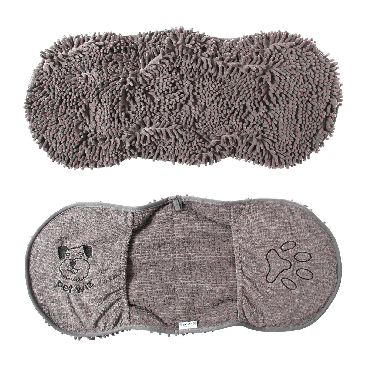 Quick Drying Microfibre Noodle Towel Towels Pet Wiz Grey