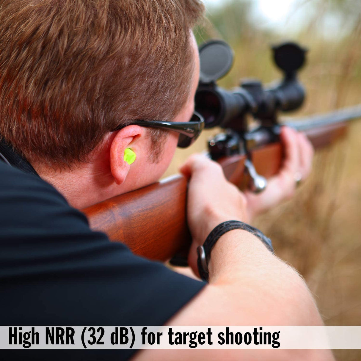 Shooters Hi Viz Soft Foam (7-Pair) Earplugs with Free Travel Case Earplugs Mack's