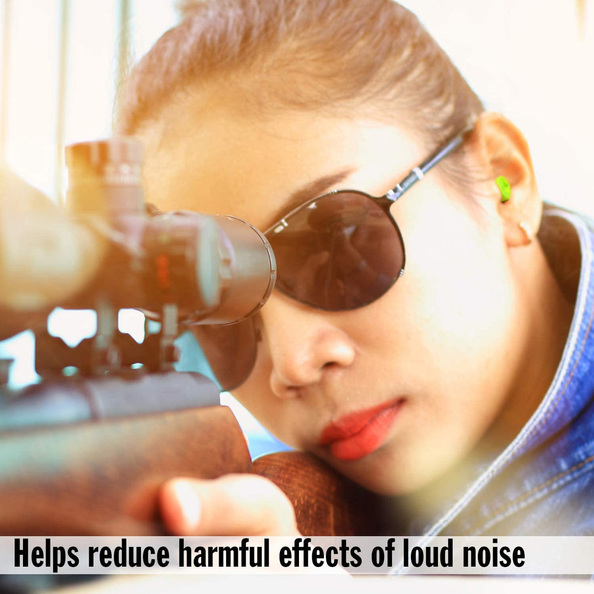 Shooters Hi Viz Soft Foam (7-Pair) Earplugs with Free Travel Case Earplugs Mack's