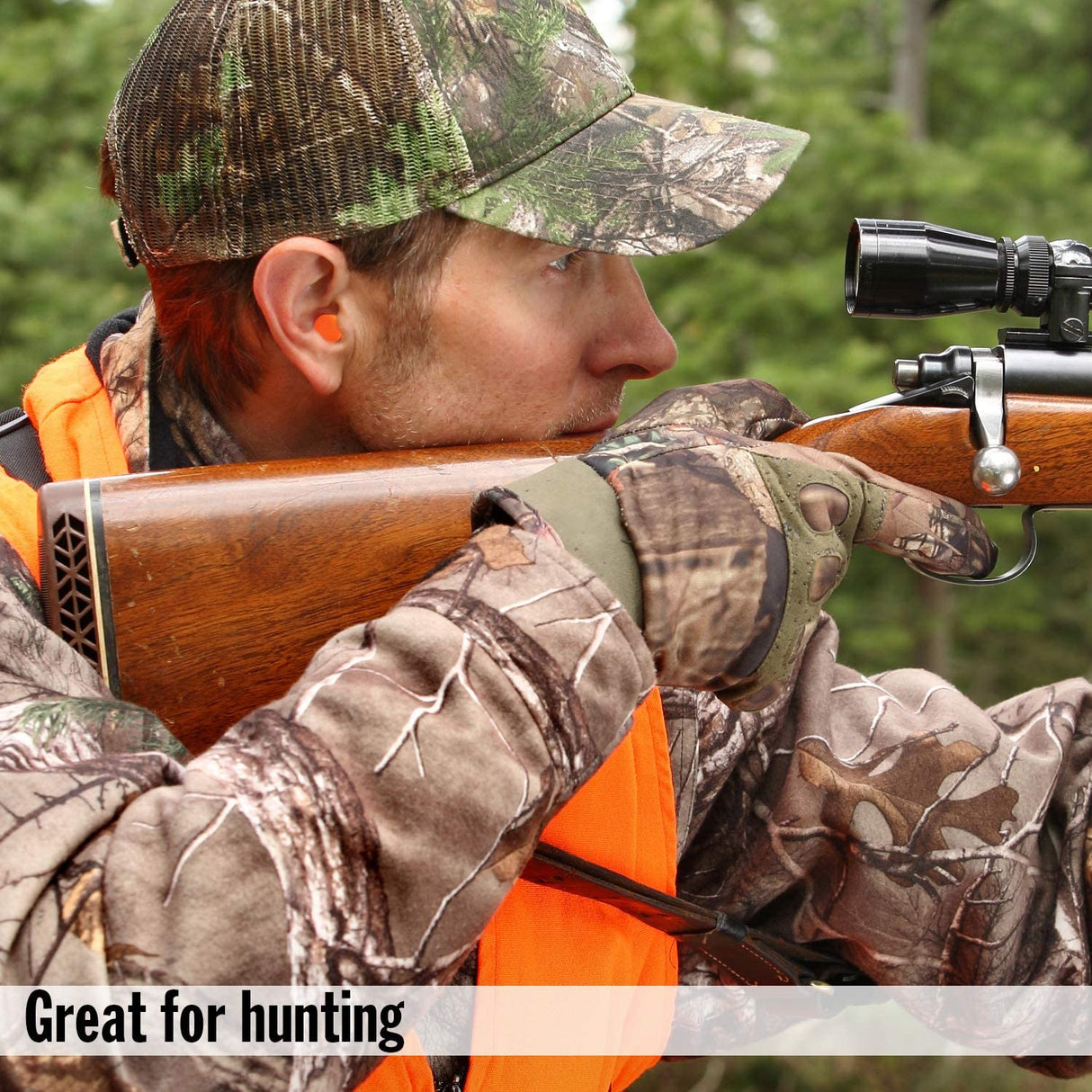 Maximum Protection Soft Foam Shooting Earplugs, 7 Pair with Travel Case Earplugs Mack's