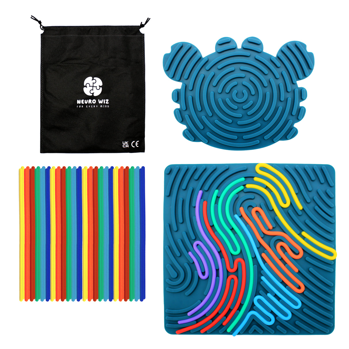 Sensory Silicone Activity Board Neuro Wiz Square + Crab