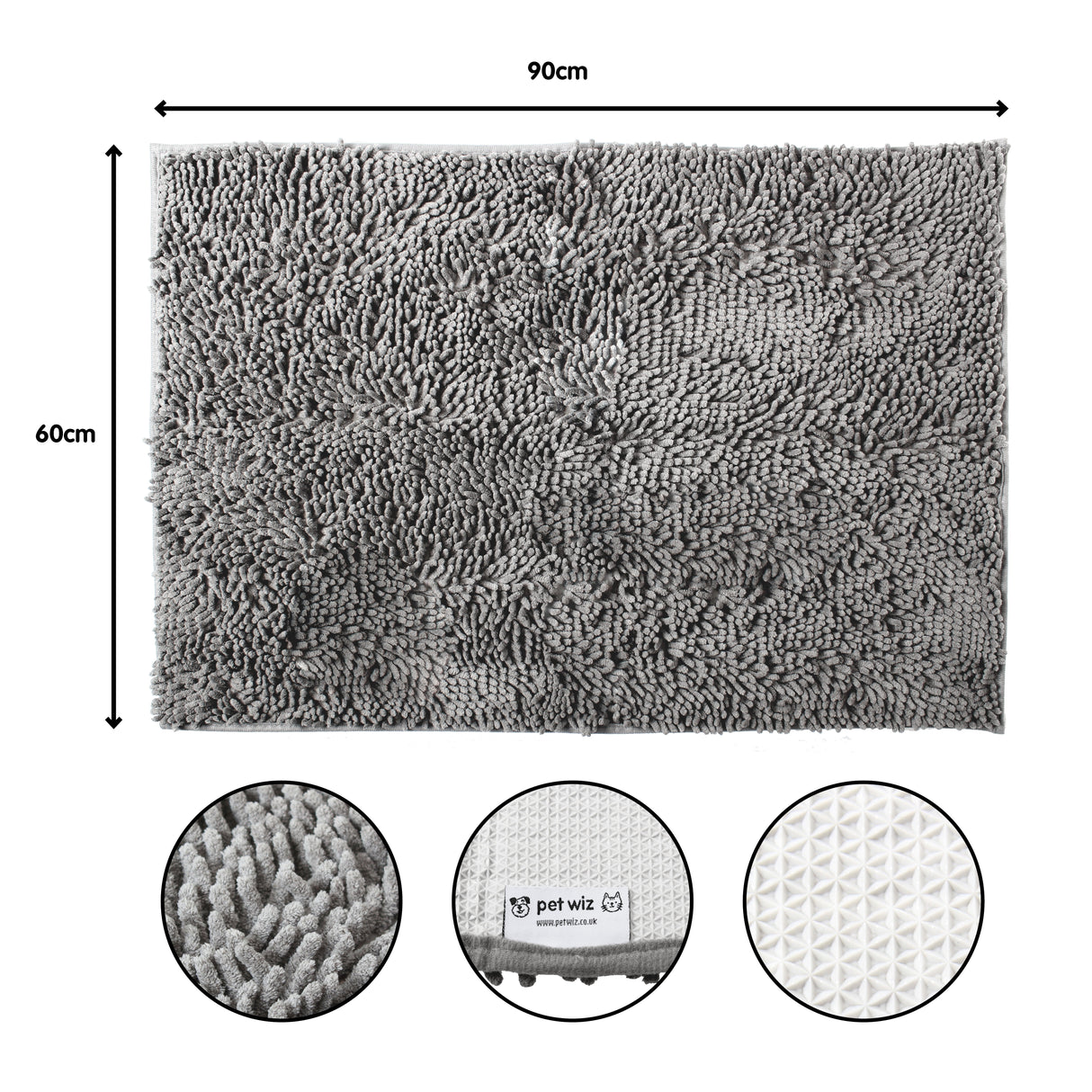 Plush Microfibre Noodle Mat Towels Pet Wiz