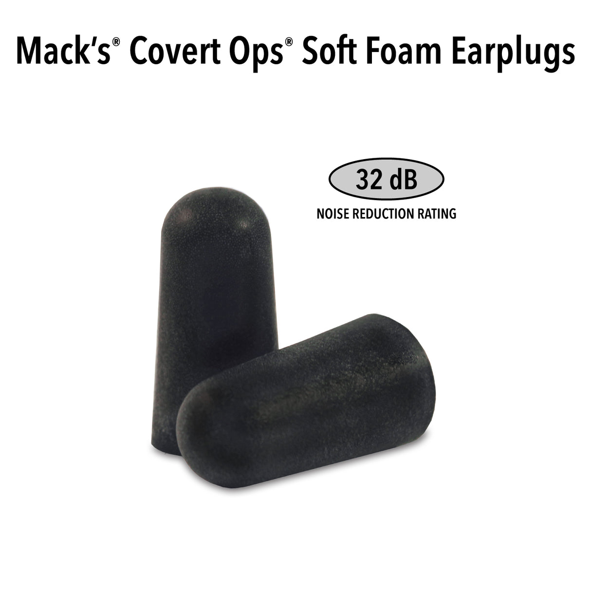 Shooting Covert Ops® Soft Foam Ear Plugs Earplugs Mack's