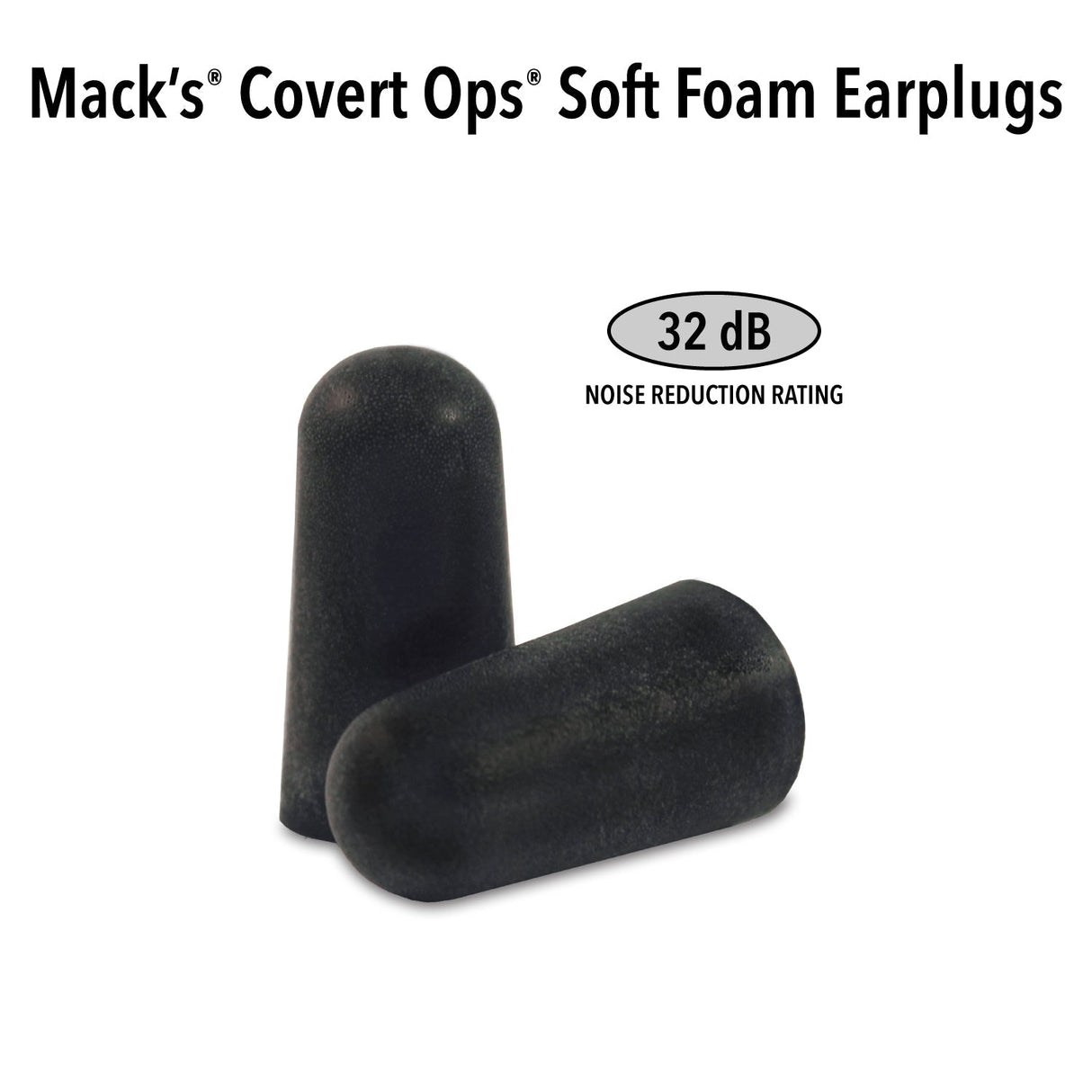 Shooting Covert Ops® Soft Foam Ear Plugs Earplugs Mack's