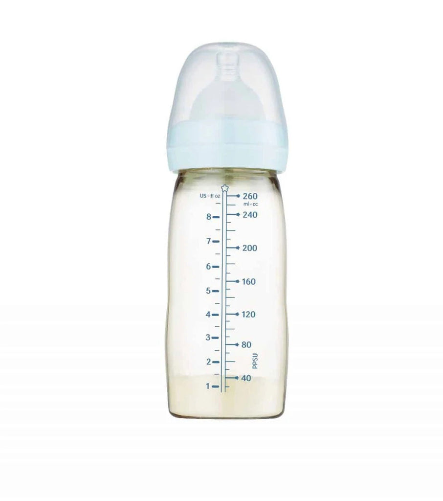 Premium Spectra PPSU Wide Neck Baby Bottle - 1 x 260ml Bottle with Teat - Designs May Vary  Spectra   