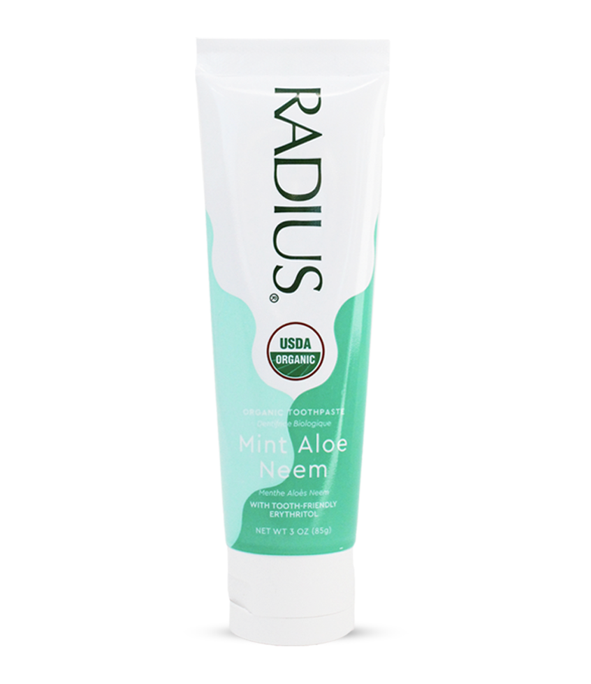 Toothpaste Gel USDA Organic Mint Aloe Neem Toothpaste RADIUS