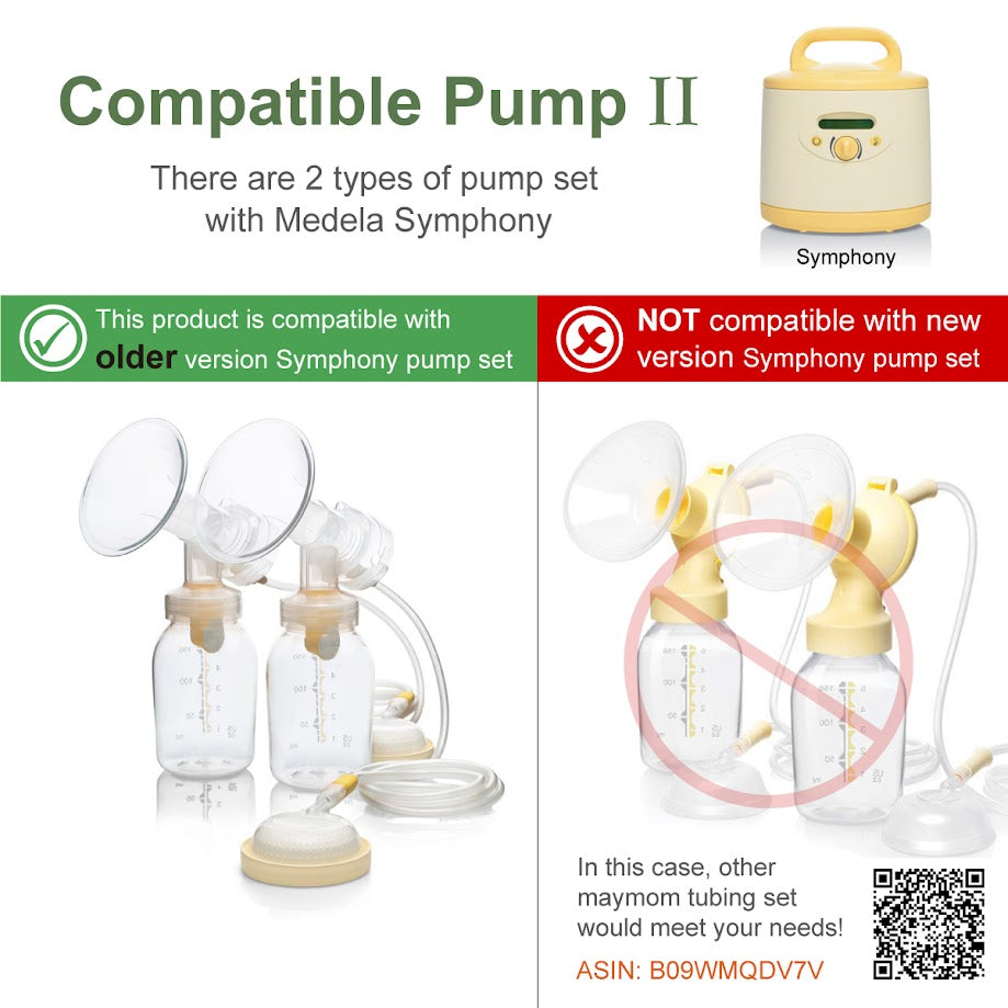 Maymom Tubing Compatible with Medela Symphony PersonalFit Plus Double Pump Set Tubing & Connectors Maymom