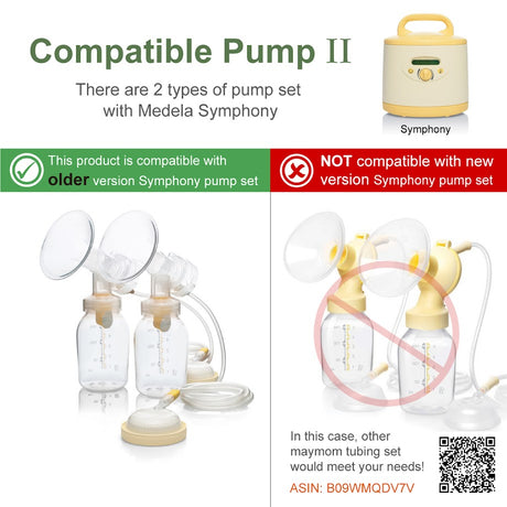 Maymom Tubing Compatible with Medela Symphony PersonalFit Plus Double Pump Set Tubing & Connectors Maymom