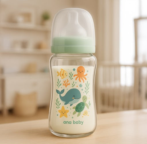 Pure Borosilicate Glass Feeding Bottles – 2 Pack Feeding Bottle Ana Baby