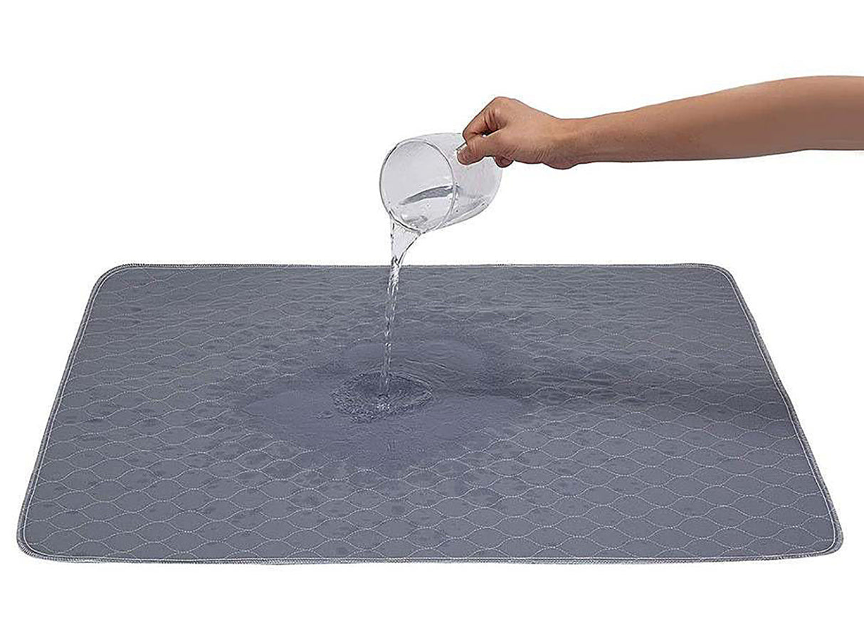 Two Pack of Large Reusable, Washable, Pet Pads in Grey (60cm x 90cm) Pet Wiz