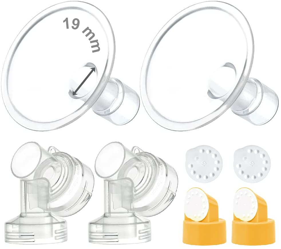 Two-Piece Breastshield; Compatible with Medela Breast Pumps Shields & Inserts Maymom 19mm