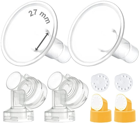 Two-Piece Breastshield; Compatible with Medela Breast Pumps Shields & Inserts Maymom 27mm