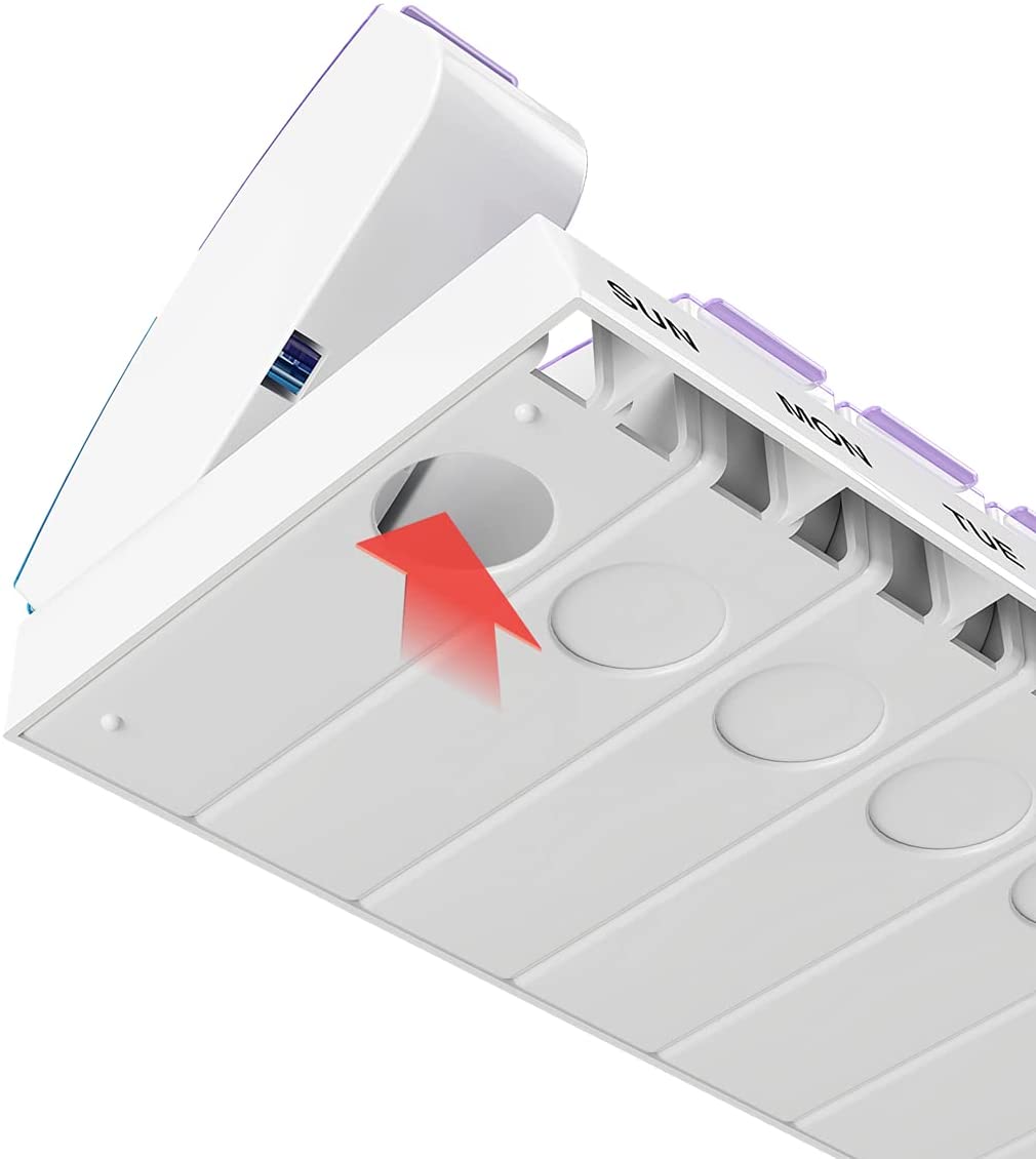 Ezy Dose Travel Weekly (7-Day) AM/PM Pill Planner Pill Splitter ACU-LIFE