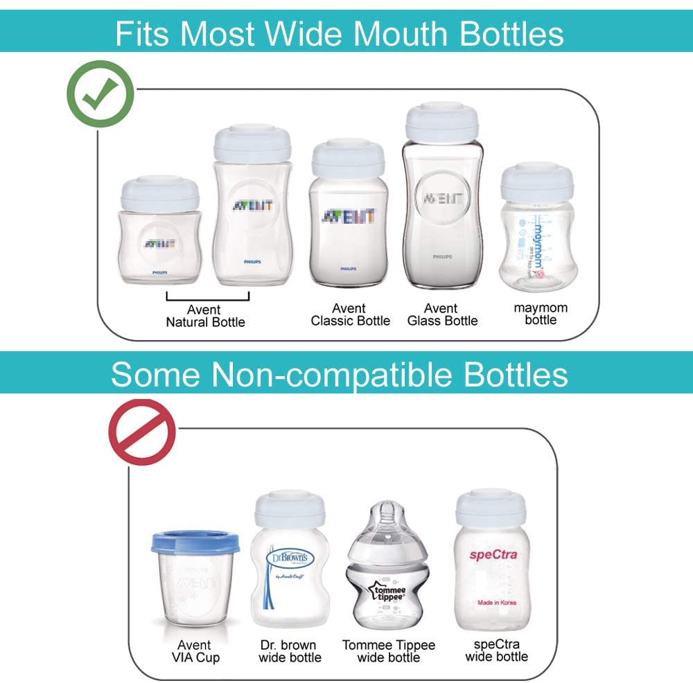 Screw Lids Aka Travel Caps with Rewritable Sealing Disc Adapters & Extras Maymom