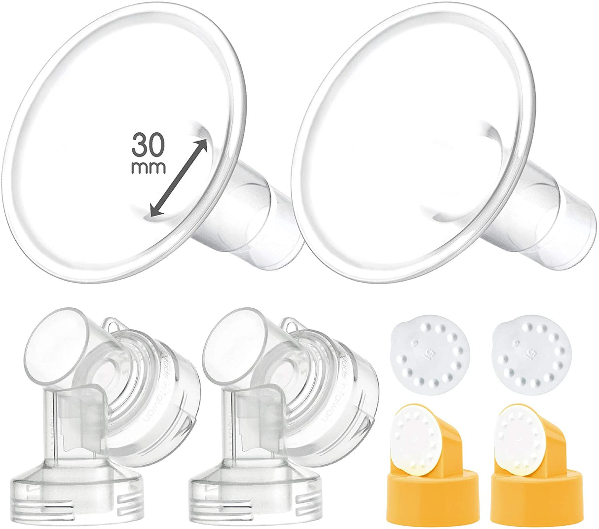 Two-Piece Breastshield; Compatible with Medela Breast Pumps Shields & Inserts Maymom 30mm