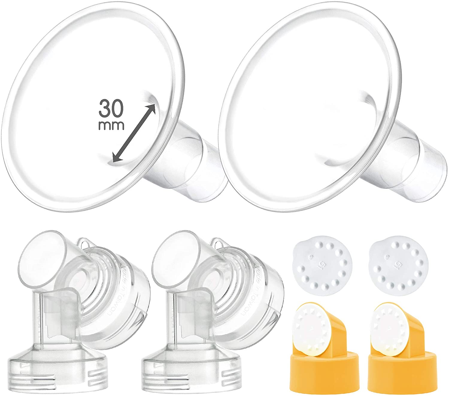 Two-Piece Breastshield; Compatible with Medela Breast Pumps Shields & Inserts Maymom 30mm