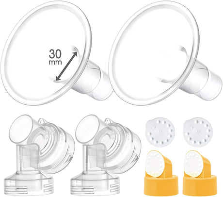 Two-Piece Breastshield; Compatible with Medela Breast Pumps Shields & Inserts Maymom 30mm