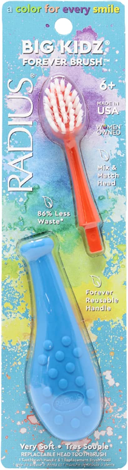 Big Kidz Forever Brush with Replaceable Head Toothbrush for Children, 6 Years and Up Toothbrush RADIUS