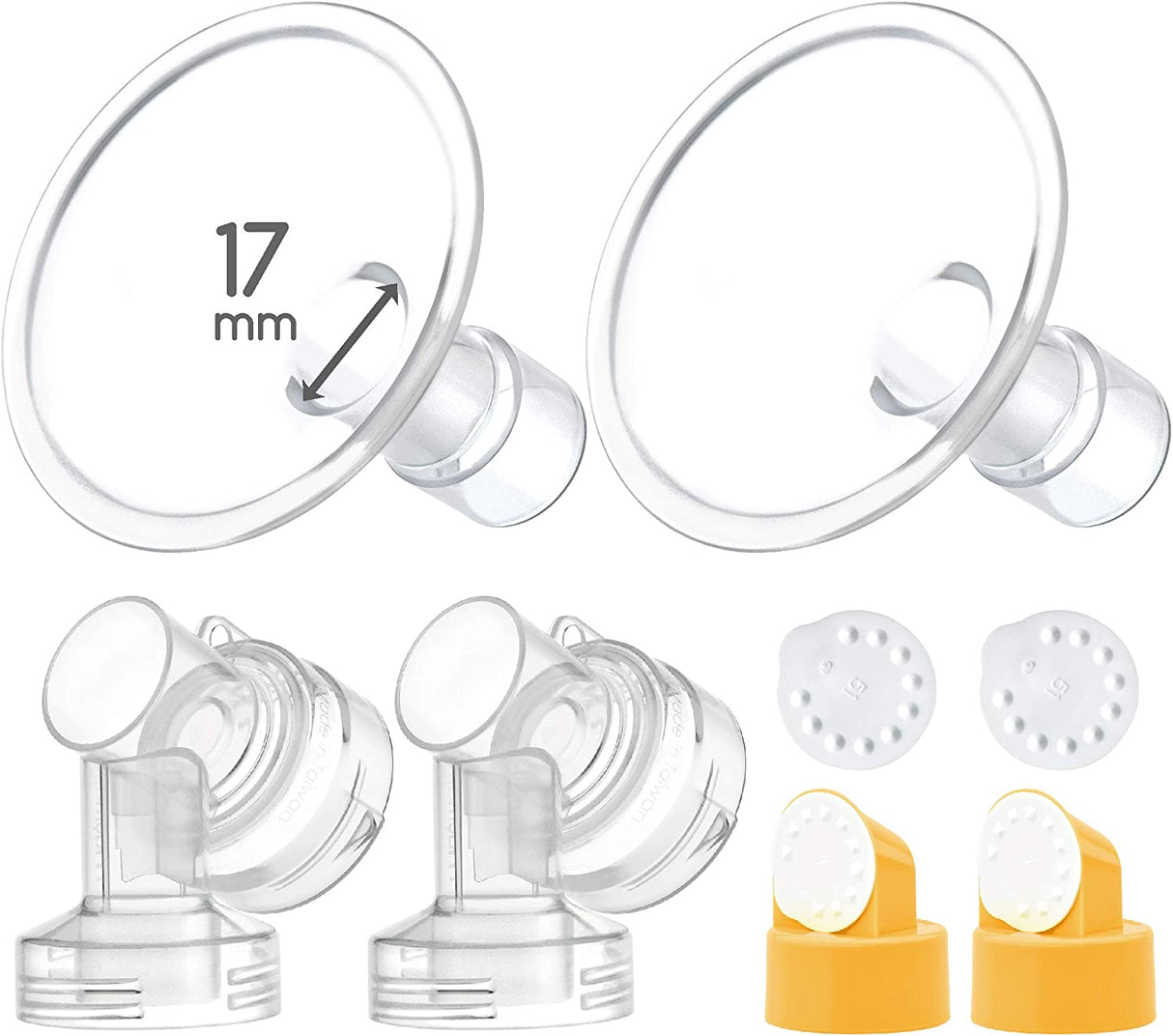 Two-Piece Breastshield; Compatible with Medela Breast Pumps Shields & Inserts Maymom 17mm