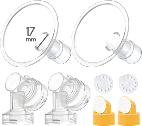 Two-Piece Breastshield; Compatible with Medela Breast Pumps Shields & Inserts Maymom 17mm
