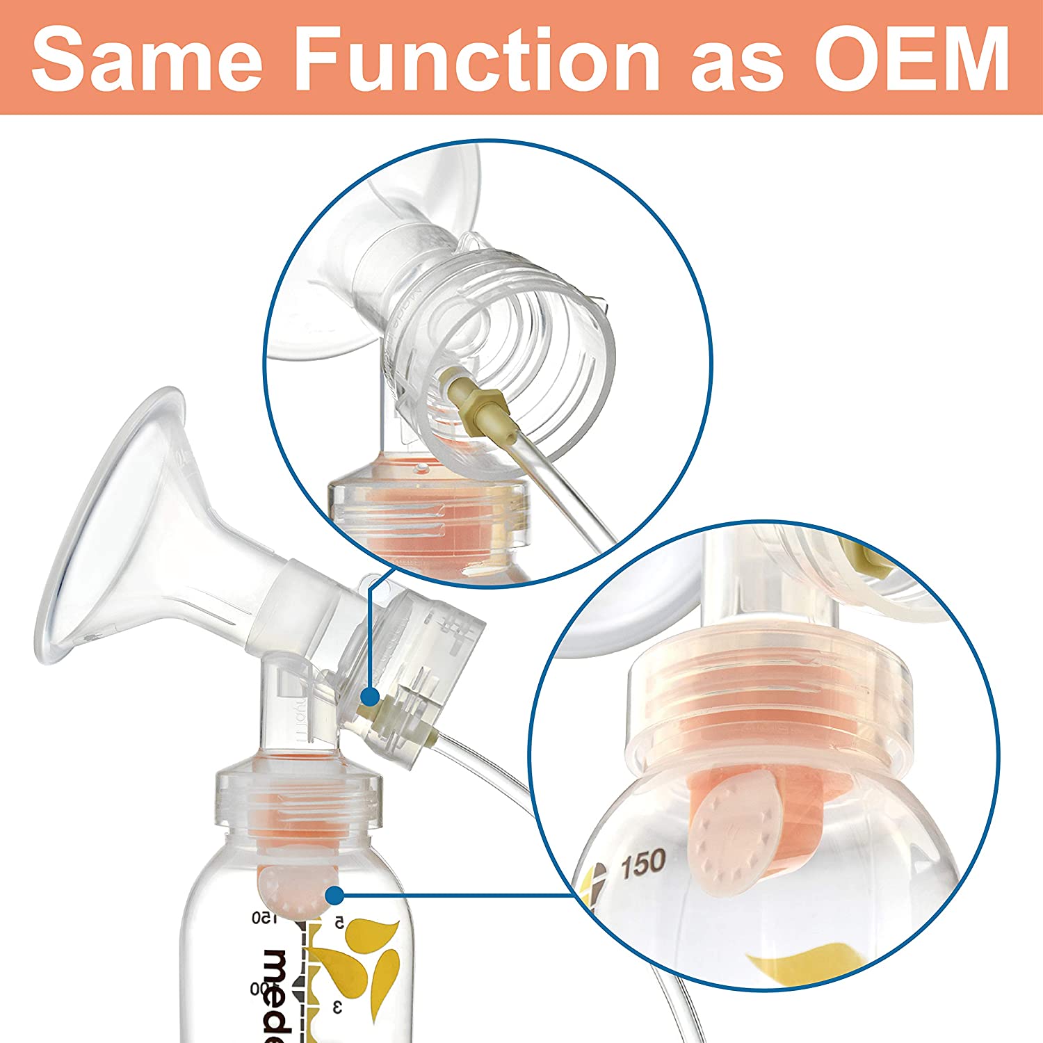 Two-Piece Breastshield; Compatible with Medela Breast Pumps Shields & Inserts Maymom