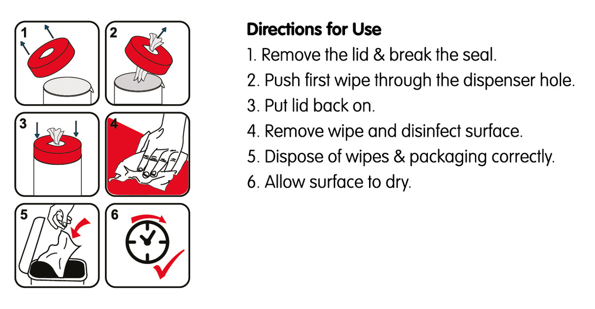 Alcohol Disinfectant Wipes (200 Sheet Tub) Clinical Wipes Ana Wiz