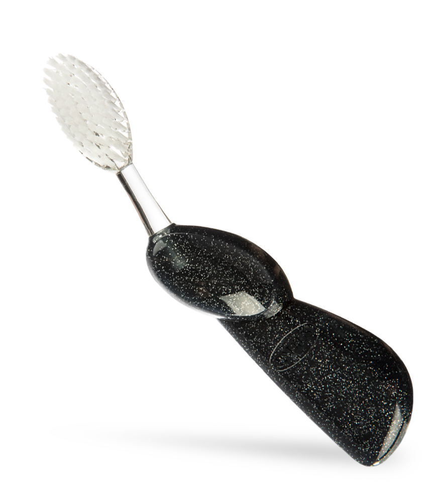 The Big Brush™ with Replaceable Head - Right Hand Toothbrush Radius Black Sparkle  