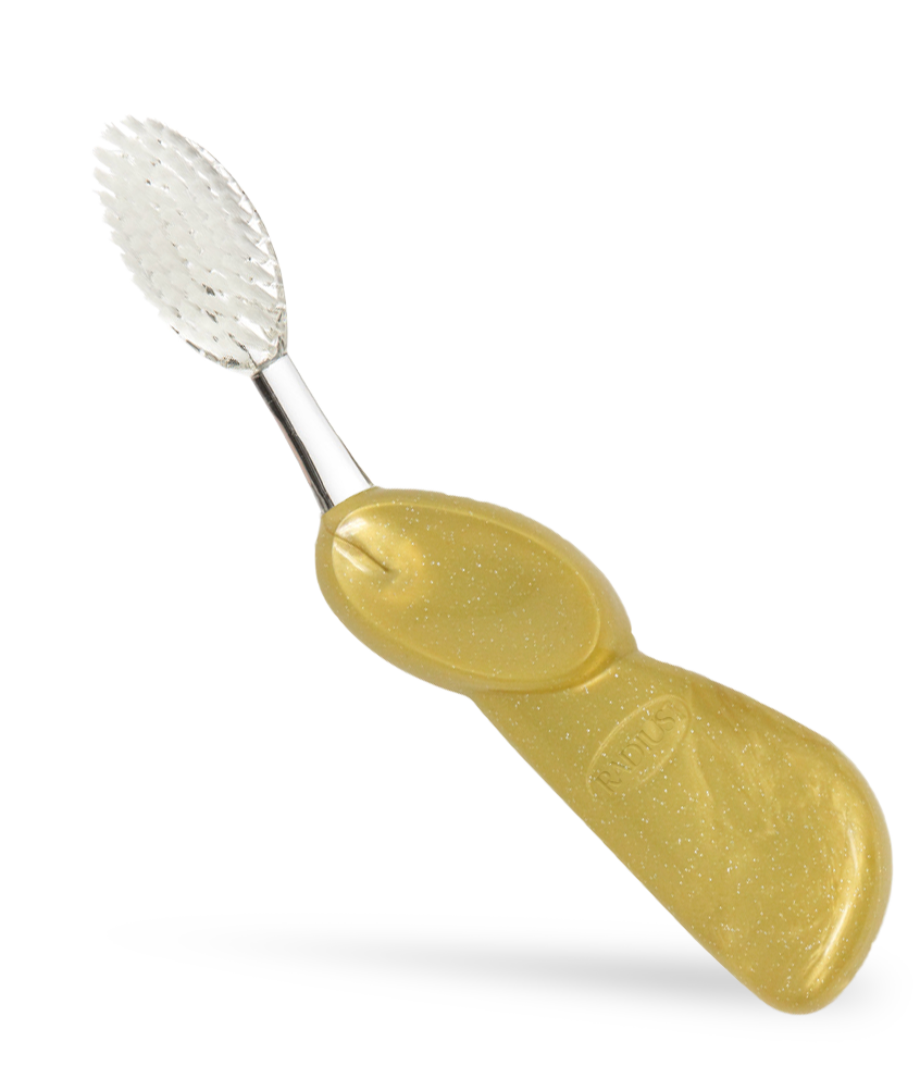 The Big Brush™ with Replaceable Head - Right Hand Toothbrush RADIUS Gold Satin